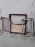 3 vintage window frames 2 are 28 x 17 the other