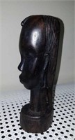 Hand carved wood face from Kenya