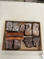 assorted leather mag pouches