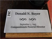 Marble Funeral Director Award 11" x 6"