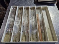 Group Glass Pipettes in Tray