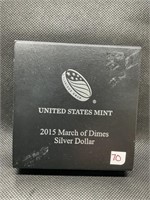 2015 UNITED STATES MINT MARCH OF DIMES ONE OUNCE
