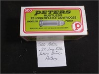 500 Peters Factory Rounds / Bullets for .22 Cal.