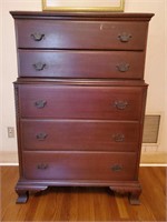 MAHOGANY CHEST OVER CHEST CONTINENTAL FURNITURE