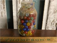 Large jar of marbles