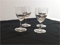 4pc Crystal Cordial Stem Glasses