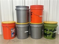Home Depot, Camo, Gray 5 Gal Buckets