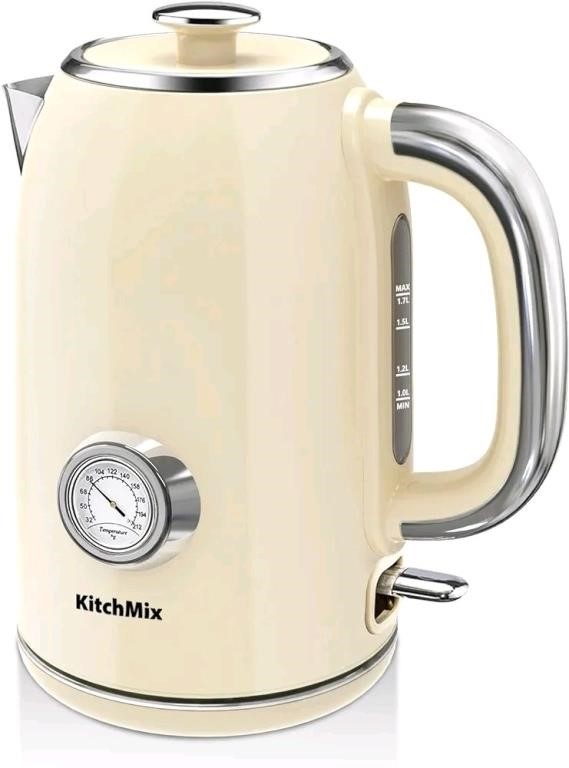 KitchMix Electric Kettle,1.7L Stainless Steel Tea