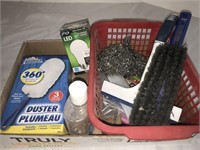 Lot of cleaning and household supplies. Includes