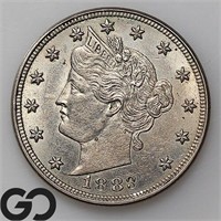1883 Liberty Nickel, NO CENTS, Choice BU Bid: 70