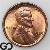 1929 Lincoln Wheat Cent, Gem BU RB Bid: 40