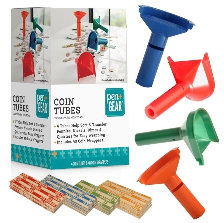C9562  PenGear Coin Tubes  40 Wrapper Assorted.