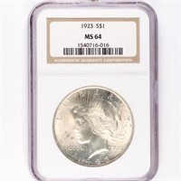 1923 Peace Dollar NGC MS64