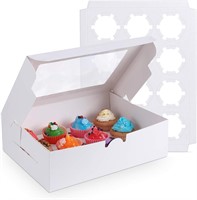 15-Pack Cupcake Boxes 13.8x9.5x4  Inserts