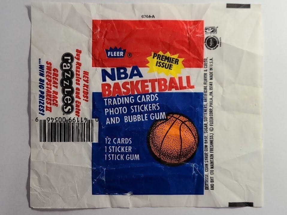 1986 Fleer wax pack wrapper