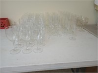 Large lot of glasses