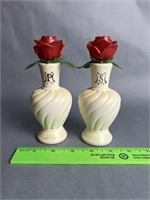 Rose Vase Salt and Pepper Shakers