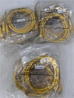 Lot of ENET Cat6 Yellow 3FT Patch Cables