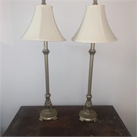 2 Pcs Bronze Table Lamps with Shades