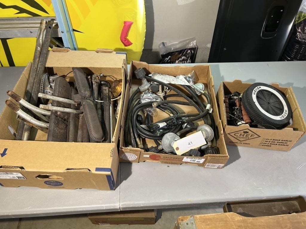 LARGE LOT OF PROPANE GRILL PARTS