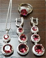 4PC SET EARRINGS / NECKLACE / AND RING