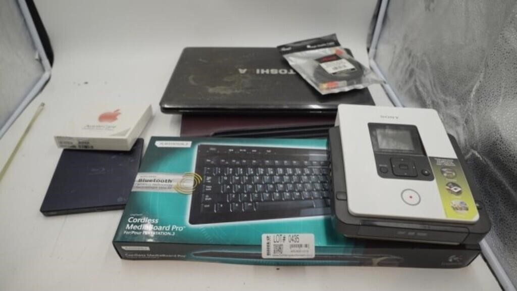 Keyboard, Sony printer, parts laptops, blue ray