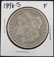 1896-S MORGAN DOLLAR F