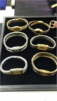 Group lot of six ladies wrist watches all with