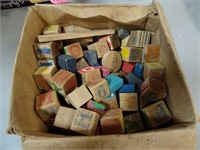 Box of Vintage Wood Blocks