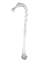 Heat Shaped Clear Glass Liquor Bottle Cane 19" H