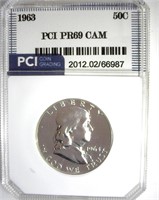 1963 Franklin PR69 CAM LISTS $850