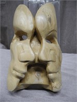 Two-Face Wooden Mask