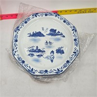 Yi Lin Blue and White Octagonal 10" Plates