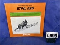 Stihl 026 Instruction Manual/Owner's Manual