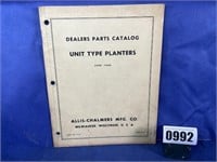 Allis-Chalmers Unit Type Planters Parts Catalog,