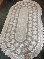 Oval Lace tablecloth 101"  X 58"