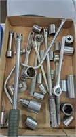 Miscellaneous 1/2 inch drive sockets and ratchets