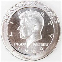 Coin John Kennedy Silver Round .999 Fine Silver
