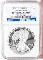Coin  2015-W  Silver Eagle NGC PF70 Ultra Cameo