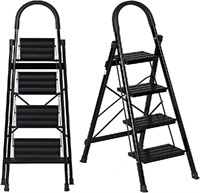 SogesPower 4 Step Ladder Aluminum Step Ladder Fold