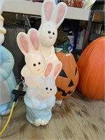 stack of Easter bunnies blow mold