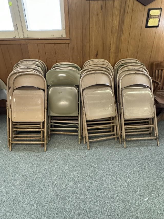 Lot of 40 Metal Folding Chairs