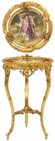 Gilt Carved Stand w/ Porcelain Top
