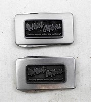 (2) MidWest Outdoors Money Clip Pocket Knives