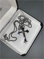 STAINLESS STEEL CROSS ON CHAIN