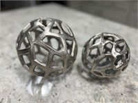 Contemporary Aluminum Geometric Sculpture Set of 2