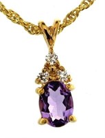 Genuine 2.00 ct Amethyst Pendant