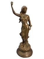Bronzed Brass Casted Lady Statue