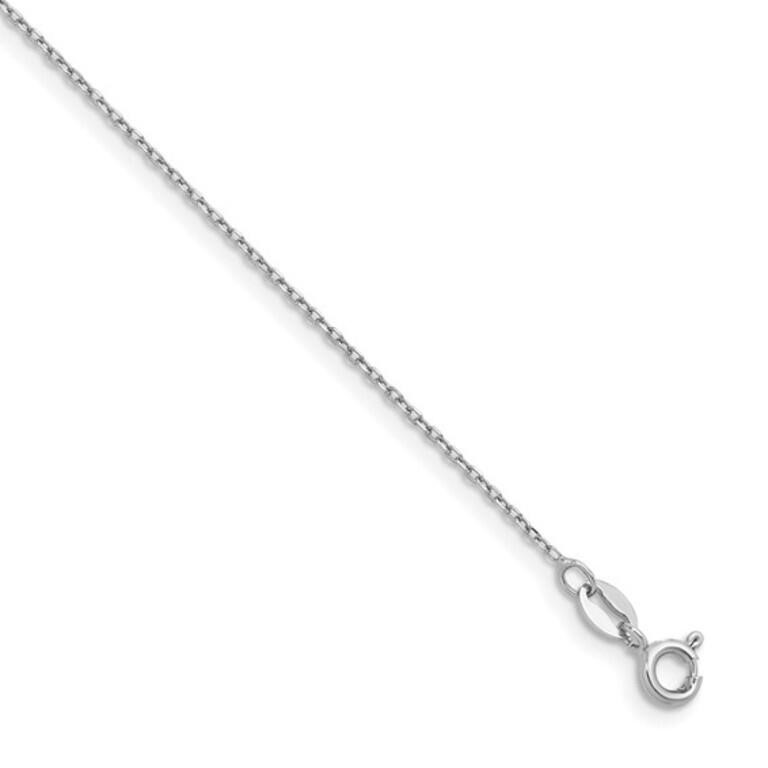 Sterling Silver Platinum-plated Cable Chain