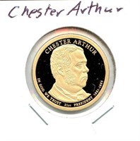 Chester Arthur Proof Presidential Dollar